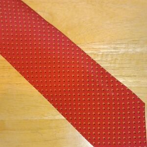 Gianfranco Ferre Red and Gold Patterned *PRINT* Tie